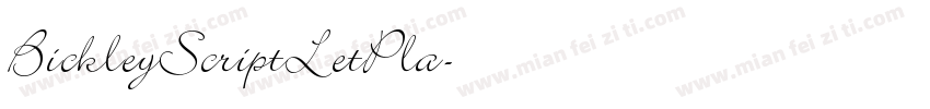 BickleyScriptLetPla字体转换