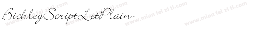 BickleyScriptLetPlain字体转换