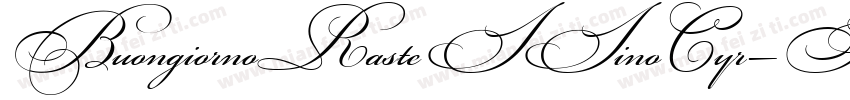 BuongiornoRasteIIinoCyr—Script字体转换