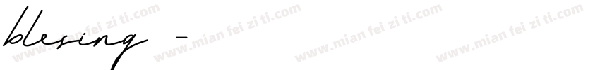blesing字体字体转换