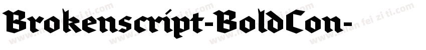 Brokenscript-BoldCon字体转换