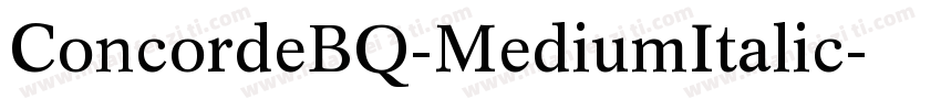 ConcordeBQ-MediumItalic字体转换