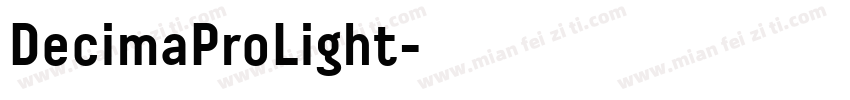 DecimaProLight字体转换