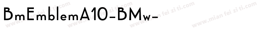 BmEmblemA10-BMw字体转换