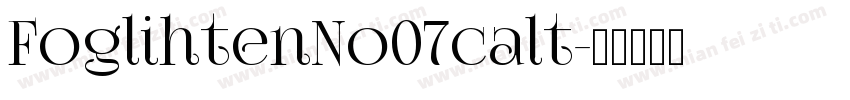 FoglihtenNo07calt字体转换