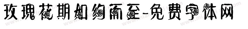 玫瑰花期如约而至字体转换