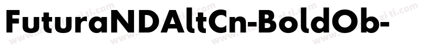 FuturaNDAltCn-BoldOb字体转换