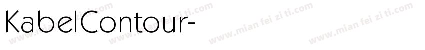 KabelContour字体转换