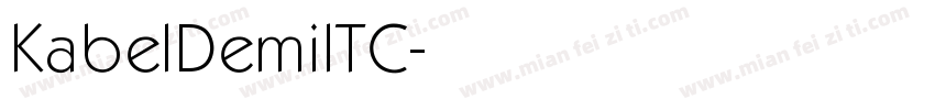 KabelDemiITC字体转换