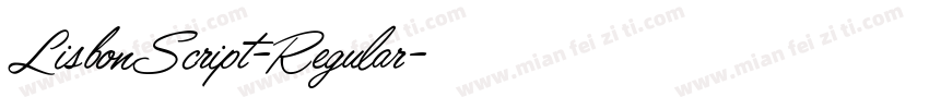 LisbonScript-Regular字体转换
