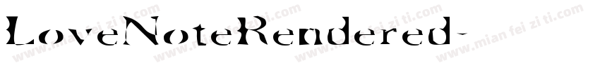 LoveNoteRendered字体转换