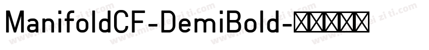 ManifoldCF-DemiBold字体转换