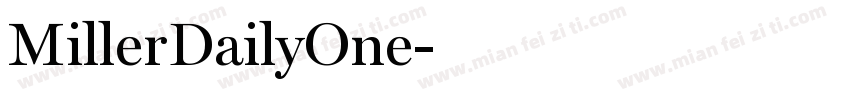 MillerDailyOne字体转换