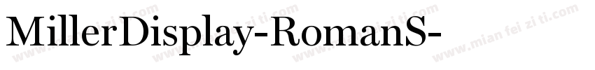 MillerDisplay-RomanS字体转换