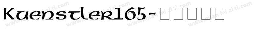 Kuenstler165字体转换