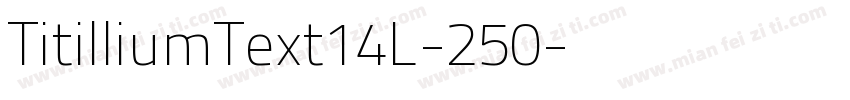 TitilliumText14L-250字体转换