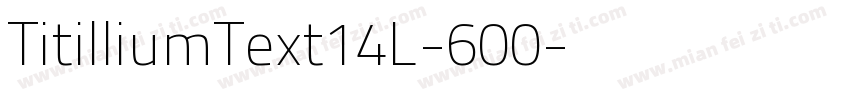 TitilliumText14L-600字体转换
