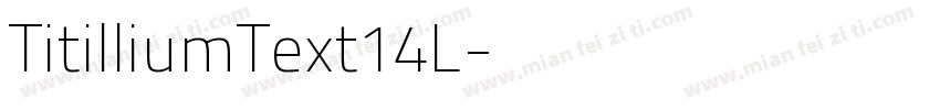 TitilliumText14L字体转换