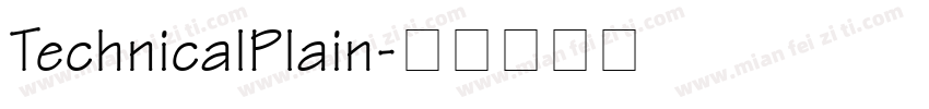 TechnicalPlain字体转换