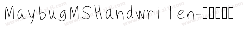 MaybugMSHandwritten字体转换