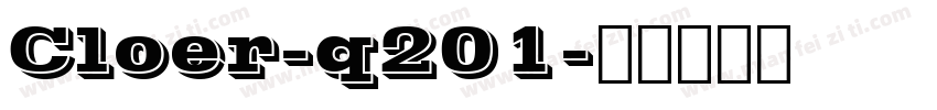Cloer-q201字体转换