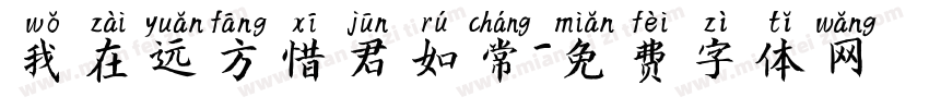 我在远方惜君如常字体转换