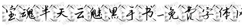 宝魂半天云魅黑手书字体转换