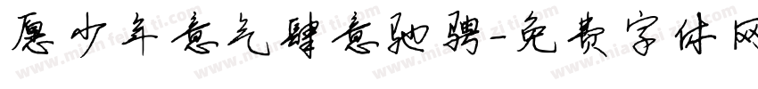 愿少年意气肆意驰骋字体转换