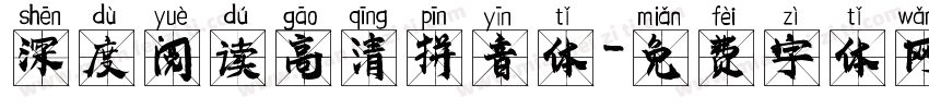深度阅读高清拼音体字体转换