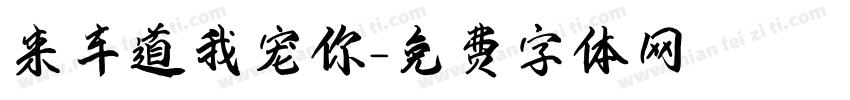来车道我宠你字体转换