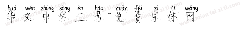 华文中宋二号字体转换