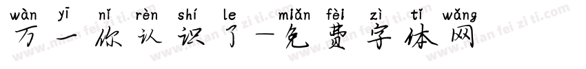 万一你认识了字体转换