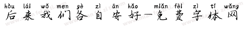 后来我们各自安好字体转换