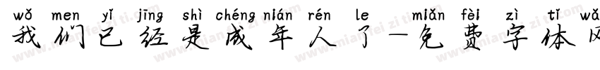 我们已经是成年人了字体转换