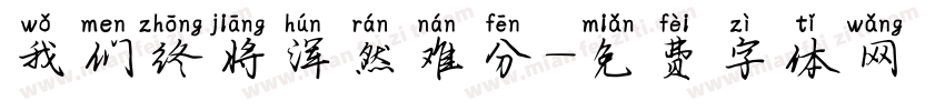 我们终将浑然难分字体转换