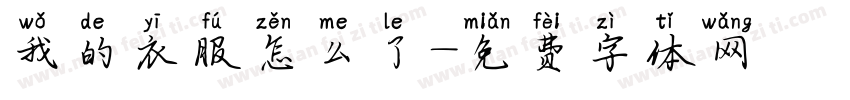 我的衣服怎么了字体转换