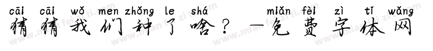猜猜我们种了啥？字体转换