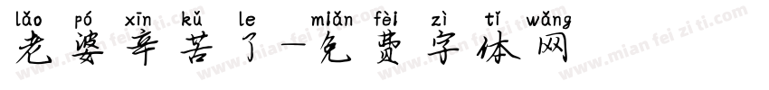 老婆辛苦了字体转换