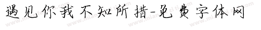 遇见你我不知所措字体转换