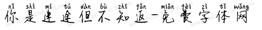 你是迷途但不知返字体转换