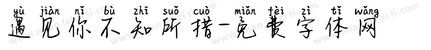 遇见你不知所措字体转换