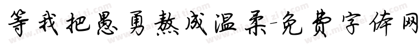 等我把愚勇熬成温柔字体转换