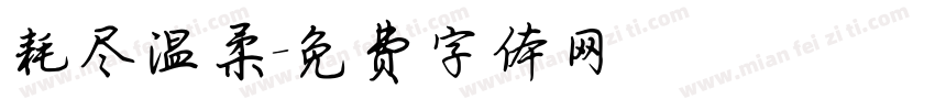 耗尽温柔字体转换