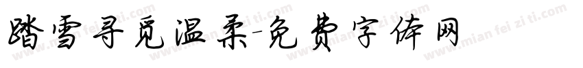 踏雪寻觅温柔字体转换