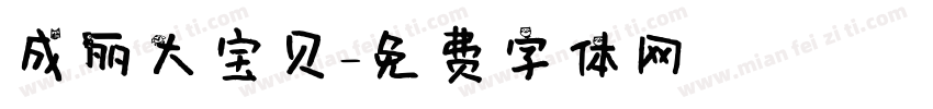 成丽大宝贝字体转换