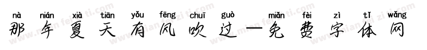 那年夏天有风吹过字体转换