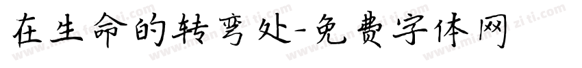 在生命的转弯处字体转换