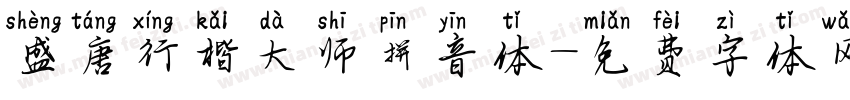 盛唐行楷大师拼音体字体转换