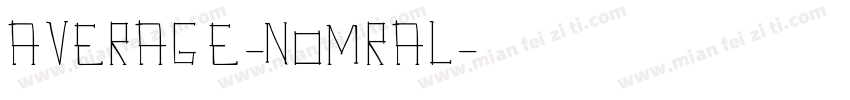 average-nomral字体转换