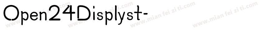 Open24Displyst字体转换